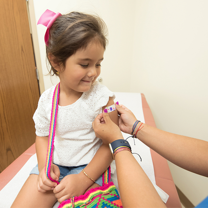 Girl at doctor