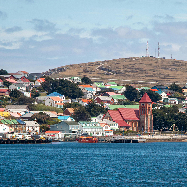 Colourful houses in Stanley
