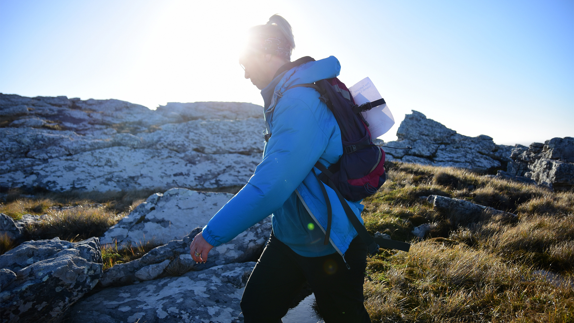 woman hiking