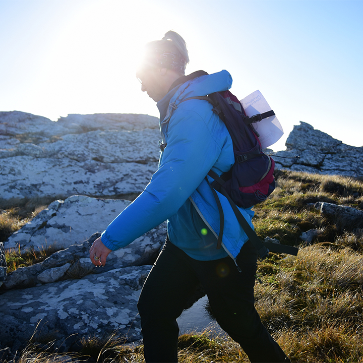 woman hiking