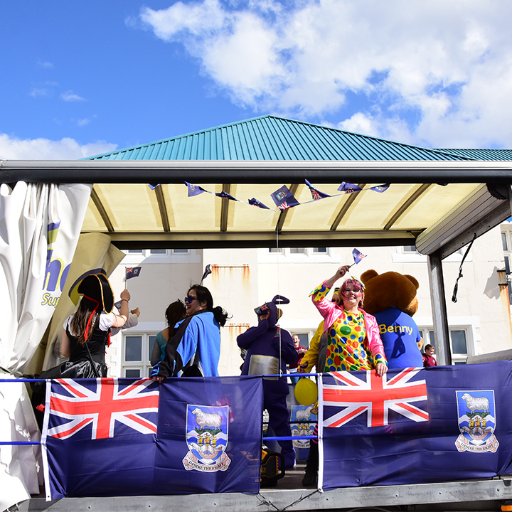 A float during the Stanley 150th anniversary celebrations