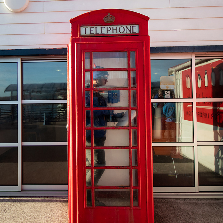 Red telephone booth British